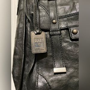 Frye Cameron Purse Black Leather Handbag Original $687 Tote Shoulder Bag EUC